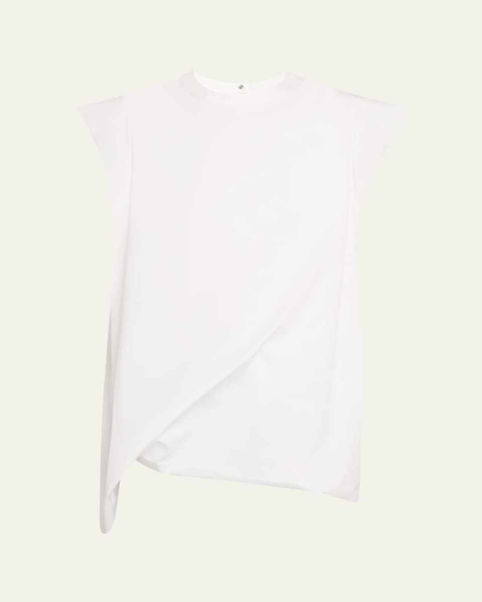 Asymmetric Cap Sleeve T-Shirt